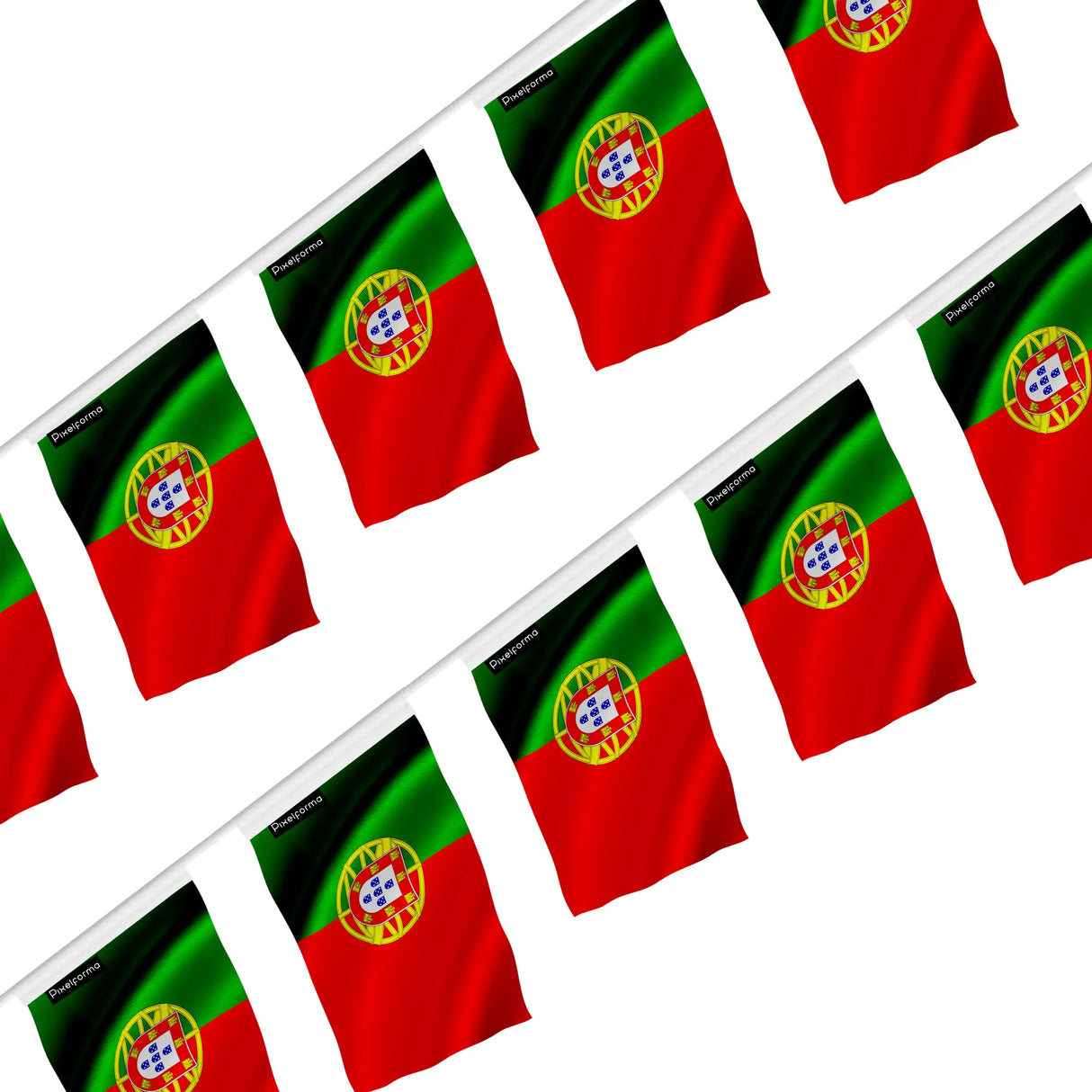 Guirlande drapeau portugal polyester à accrocher festive