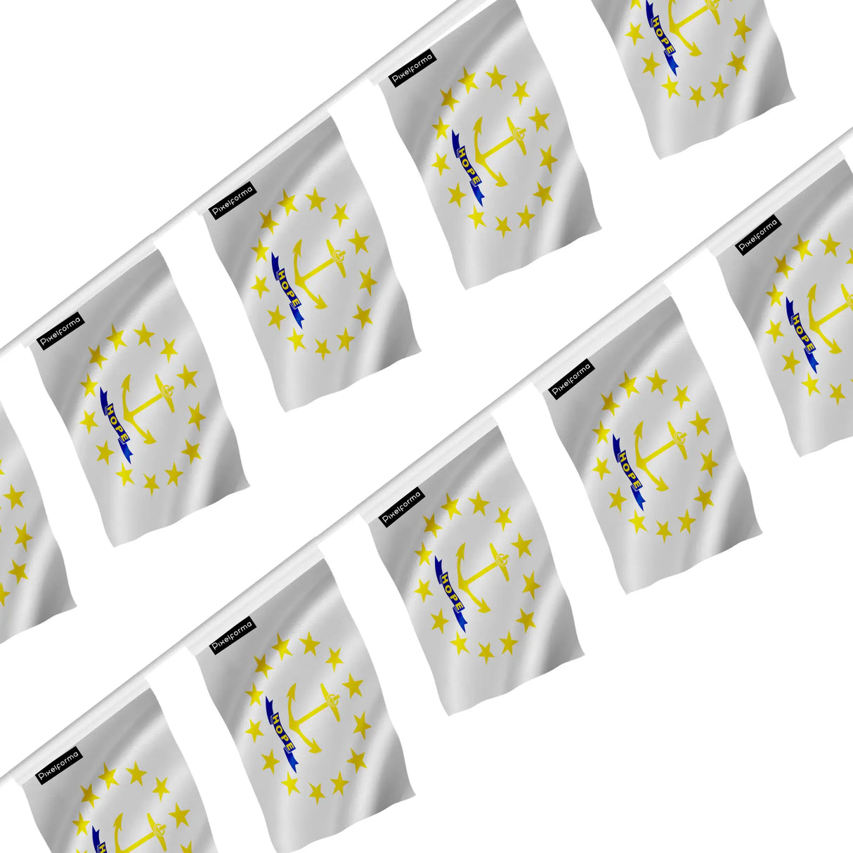 Guirlande drapeau rhode island en polyester à suspendre