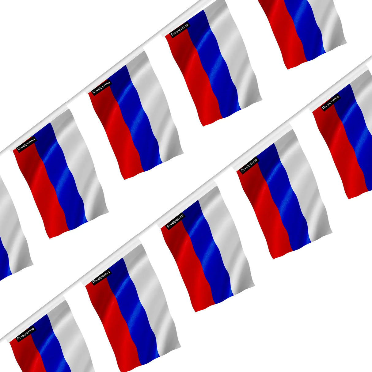 Guirlande drapeau russie en polyester à accrocher