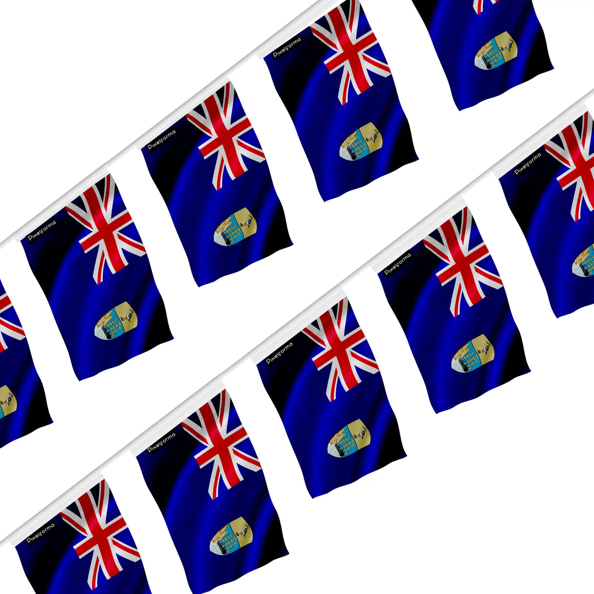 Guirlande drapeau sainte-hélène ascension polyester à accrocher