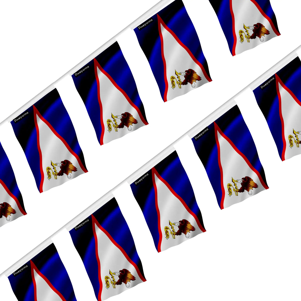 Guirlande drapeau samoa américaines en polyester à suspendre