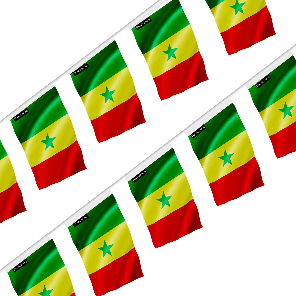 Guirlande drapeau sénégal polyester à accrocher événement