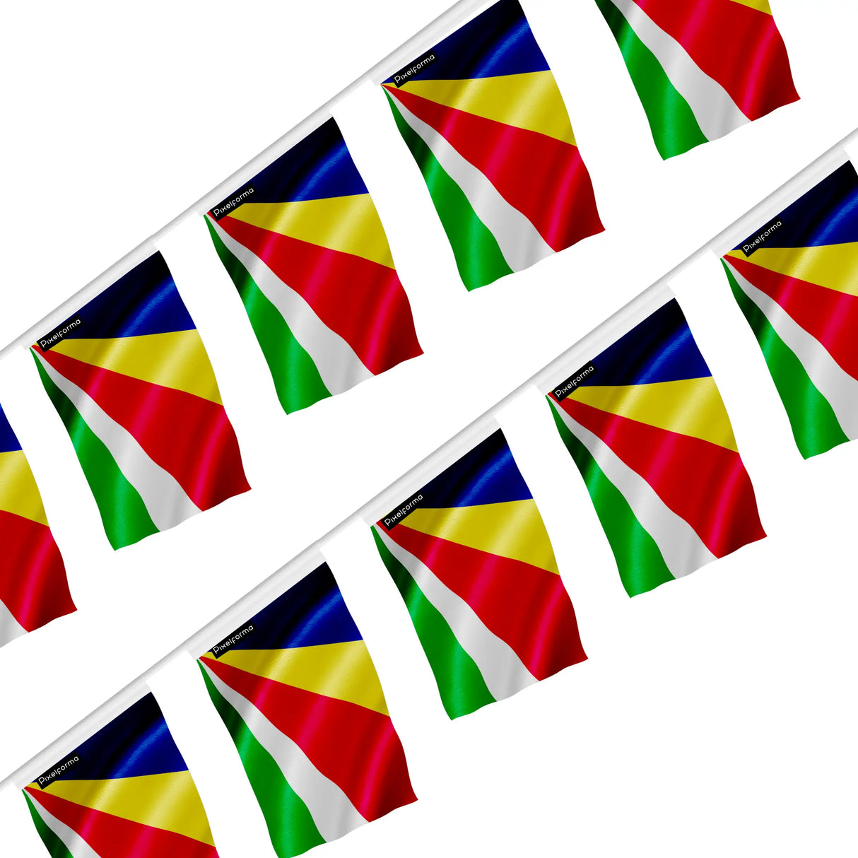 Guirlande drapeau seychelles en polyester à suspendre