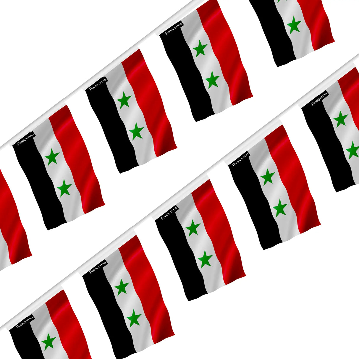Guirlande drapeau syrie en polyester pour décoration festive