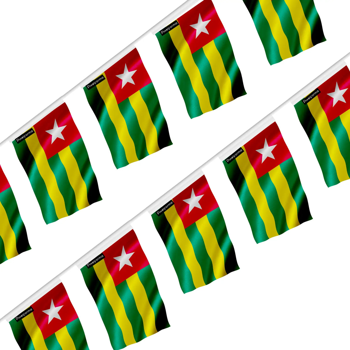 Guirlande drapeau togo en polyester à suspendre