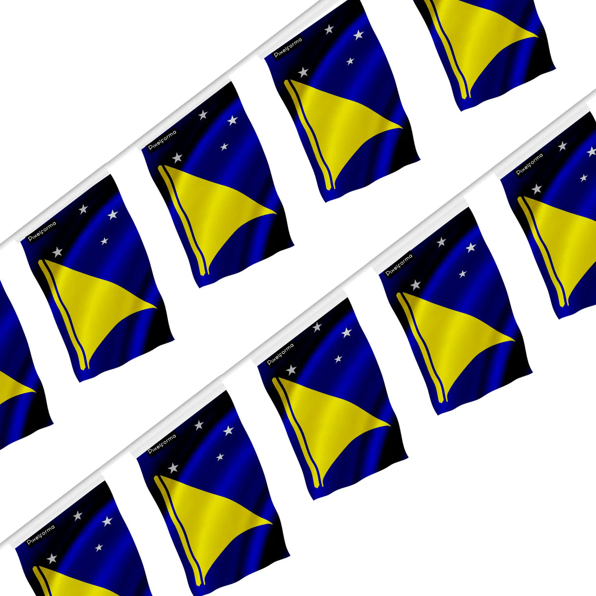 Guirlande drapeau tokelau en polyester à accrocher