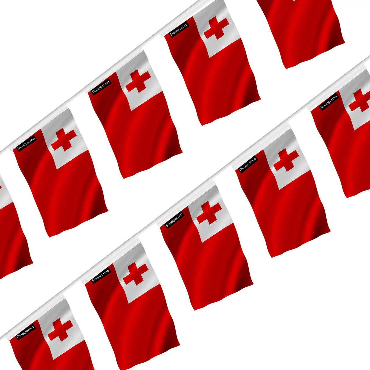 Guirlande drapeau tonga en polyester à accrocher événements