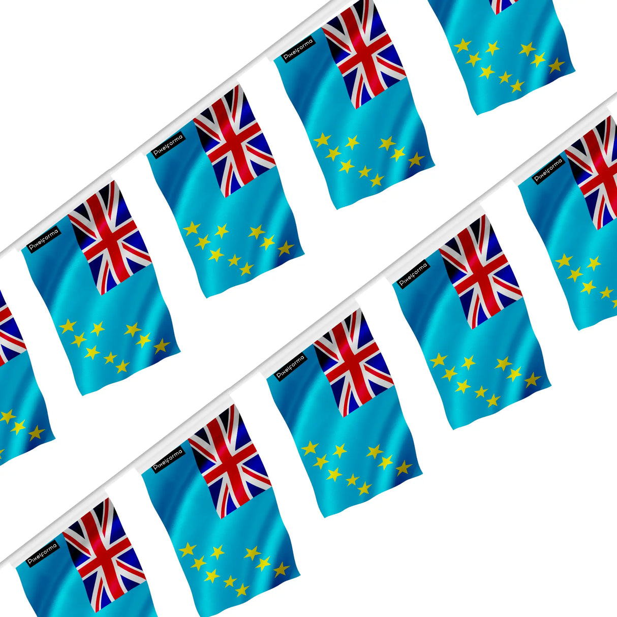 Guirlande drapeau tuvalu polyester à accrocher événement