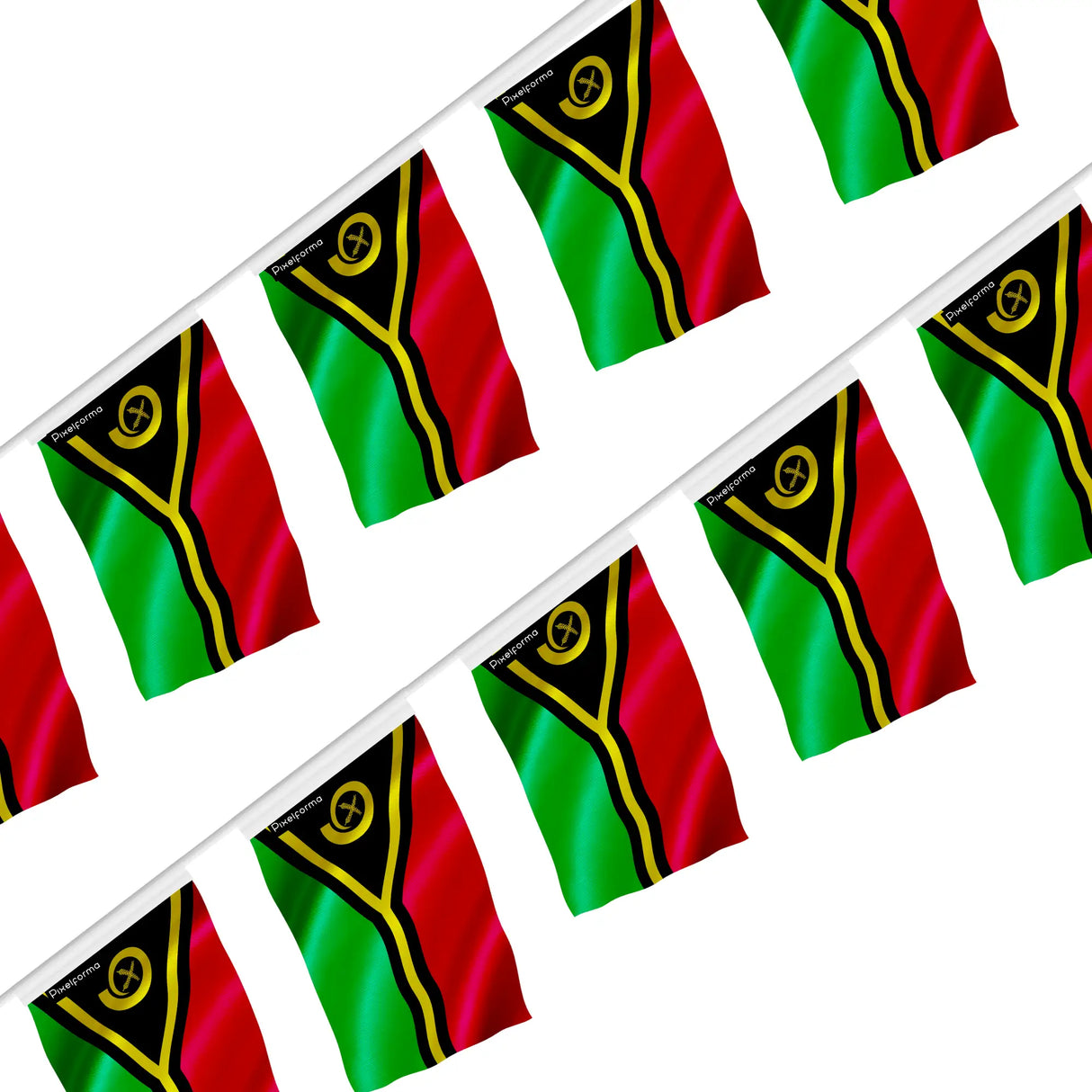 Guirlande drapeau vanuatu en polyester à suspendre
