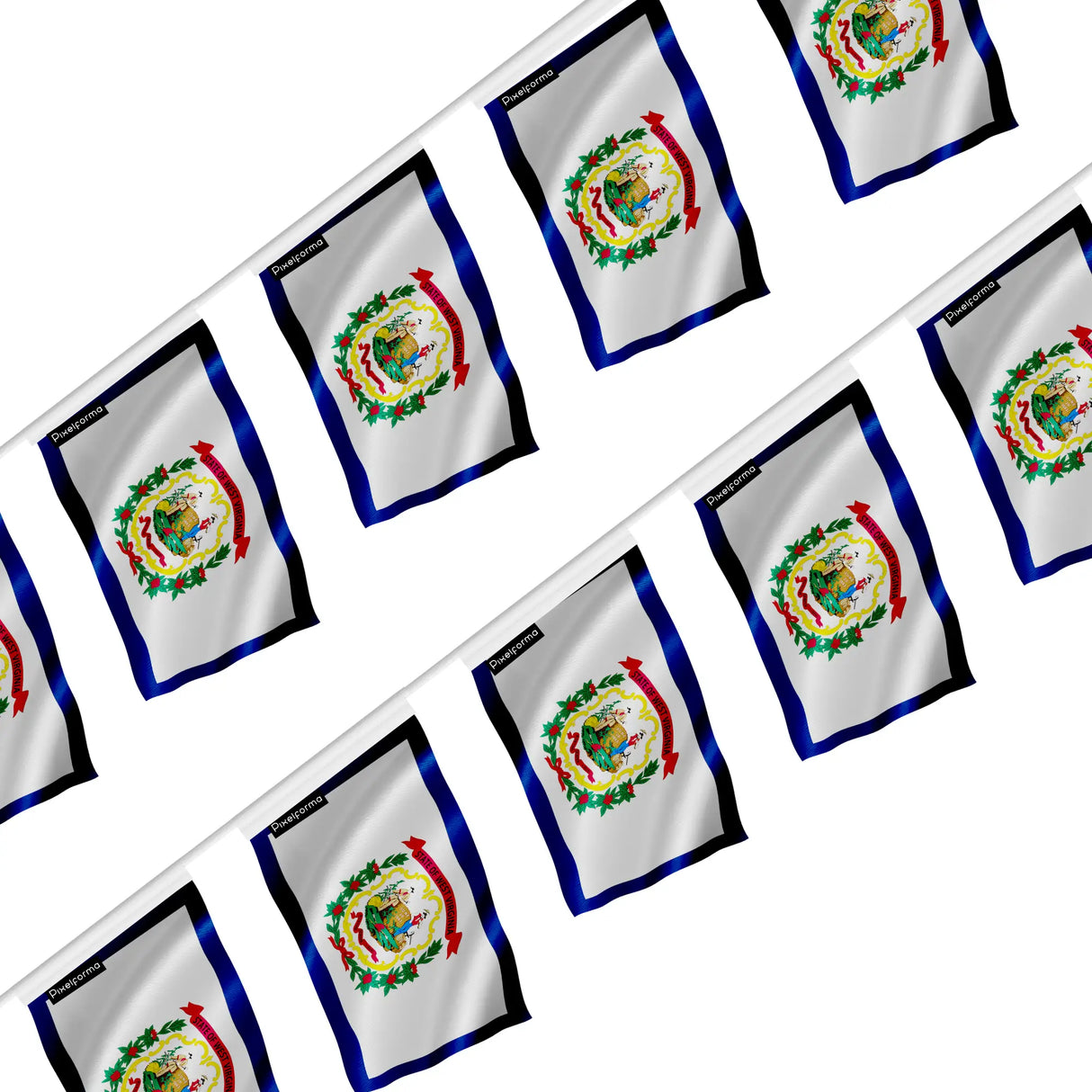 Guirlande drapeau virginie-occidentale en polyester résistant