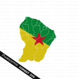 Icône drapeau guyane en svg fond transparent qualité pro