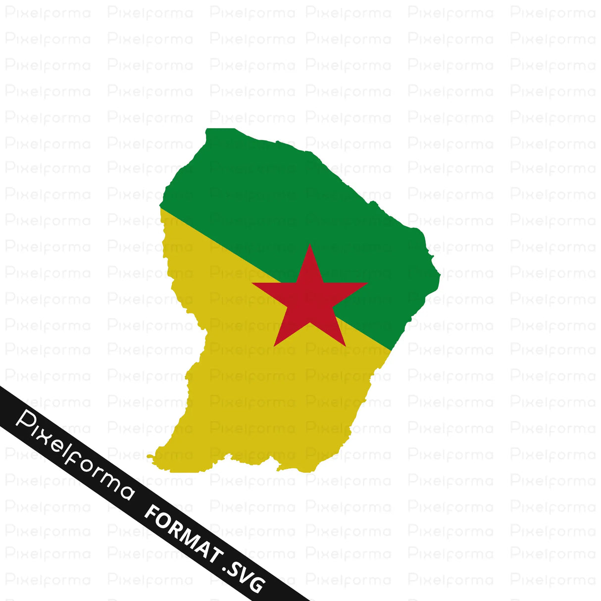 Icône drapeau guyane svg fond transparent intégration facile