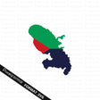 Icône drapeau martinique svg fond transparent pour design