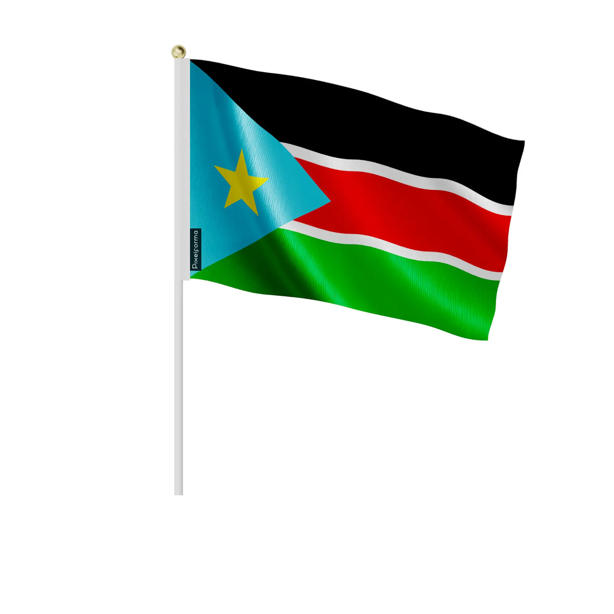 Lot mini drapeau soudan du sud polyester à main