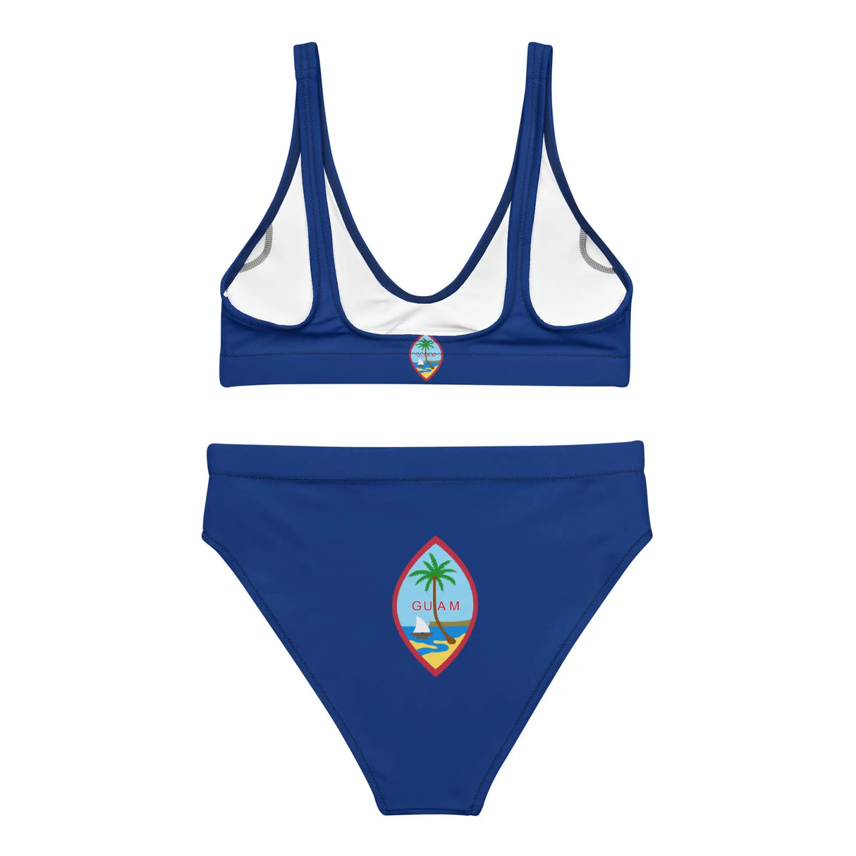 Maillot de bain drapeau guam femme en polyester recyclé