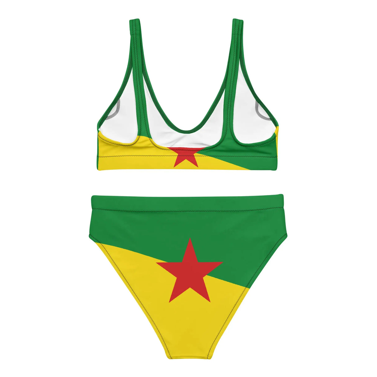 Maillot de bain drapeau guyane en polyester recyclé femme