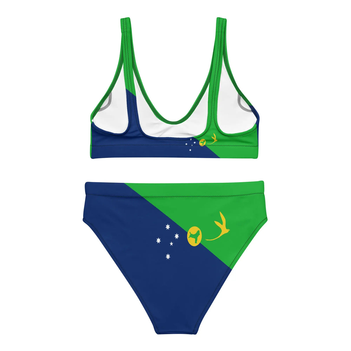 Maillot de bain drapeau île christmas polyester recyclé femme