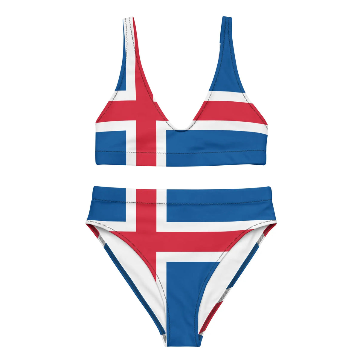 Maillot de bain drapeau islande polyester recyclé uv femme