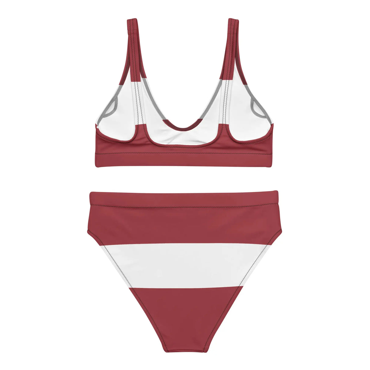 Maillot de bain drapeau lettonie en polyester recyclé femme