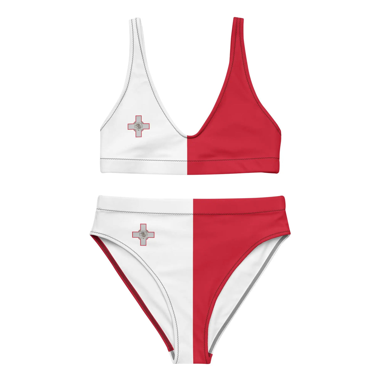 Maillot de bain drapeau malte femme en polyester recyclé