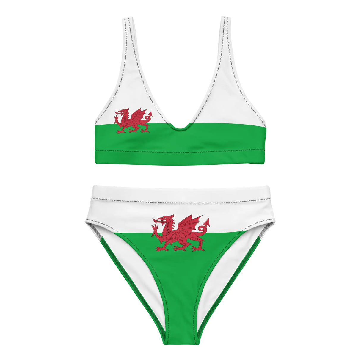 Maillot de bain drapeau pays de galles polyester recyclé