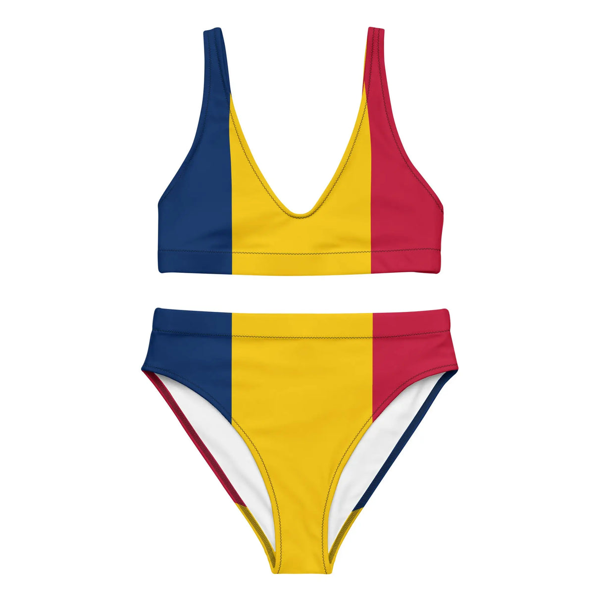 Maillot de bain drapeau tchad motif coloré tissu uv