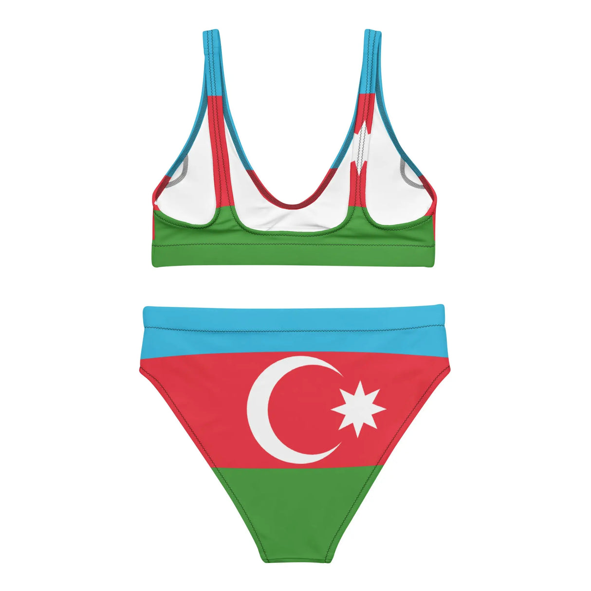 Maillot de bain femme drapeau azerbaïdjan polyester recyclé