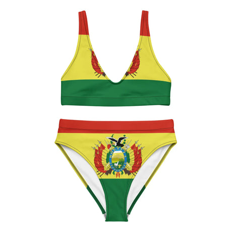 Maillot de bain femme drapeau bolivie polyester recyclé