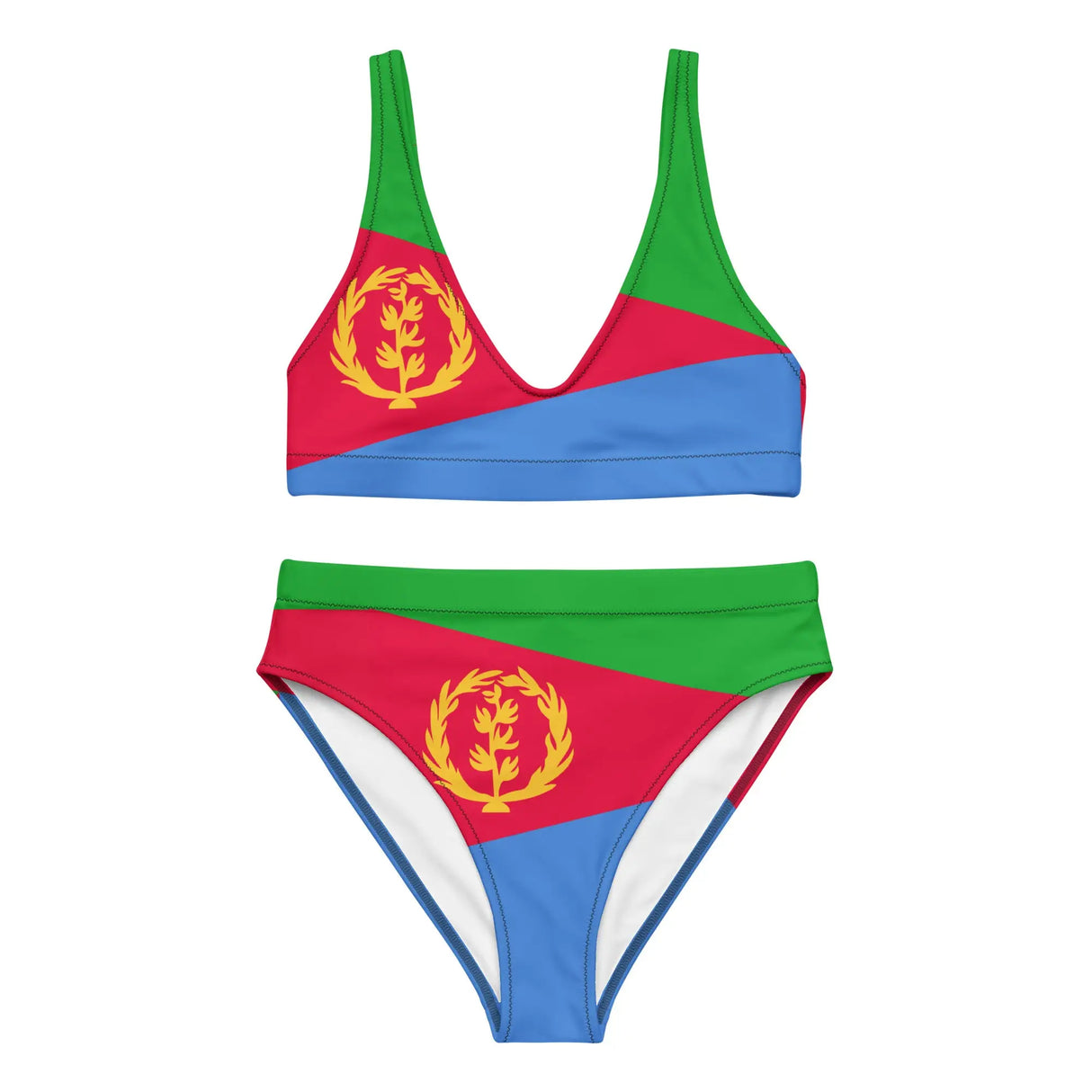 Maillot de bain femme drapeau érythrée polyester recyclé