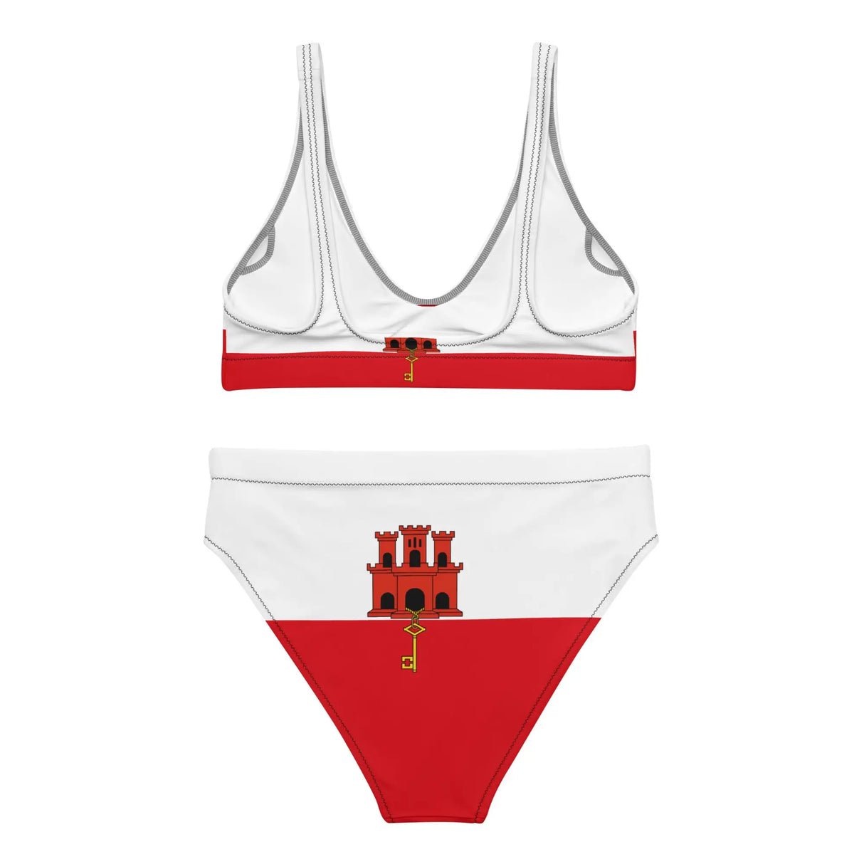 Maillot de bain femme drapeau gibraltar polyester recyclé