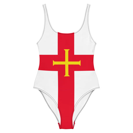 Maillot de bain femme drapeau guernesey coupe brésilienne