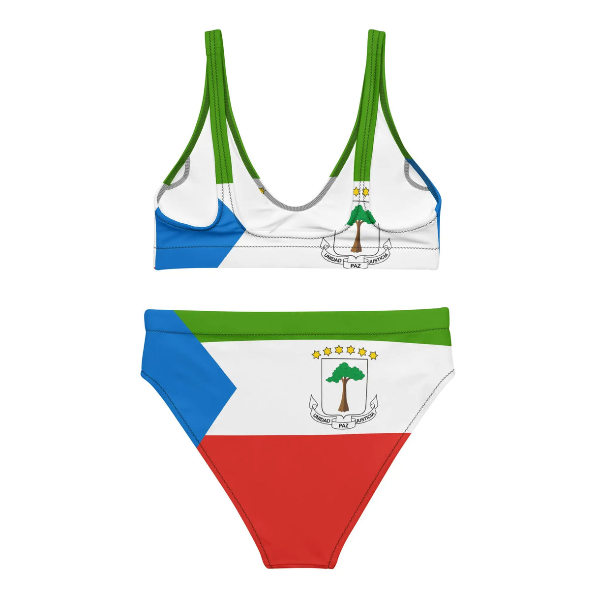 Maillot de bain femme drapeau guinée équatoriale polyester