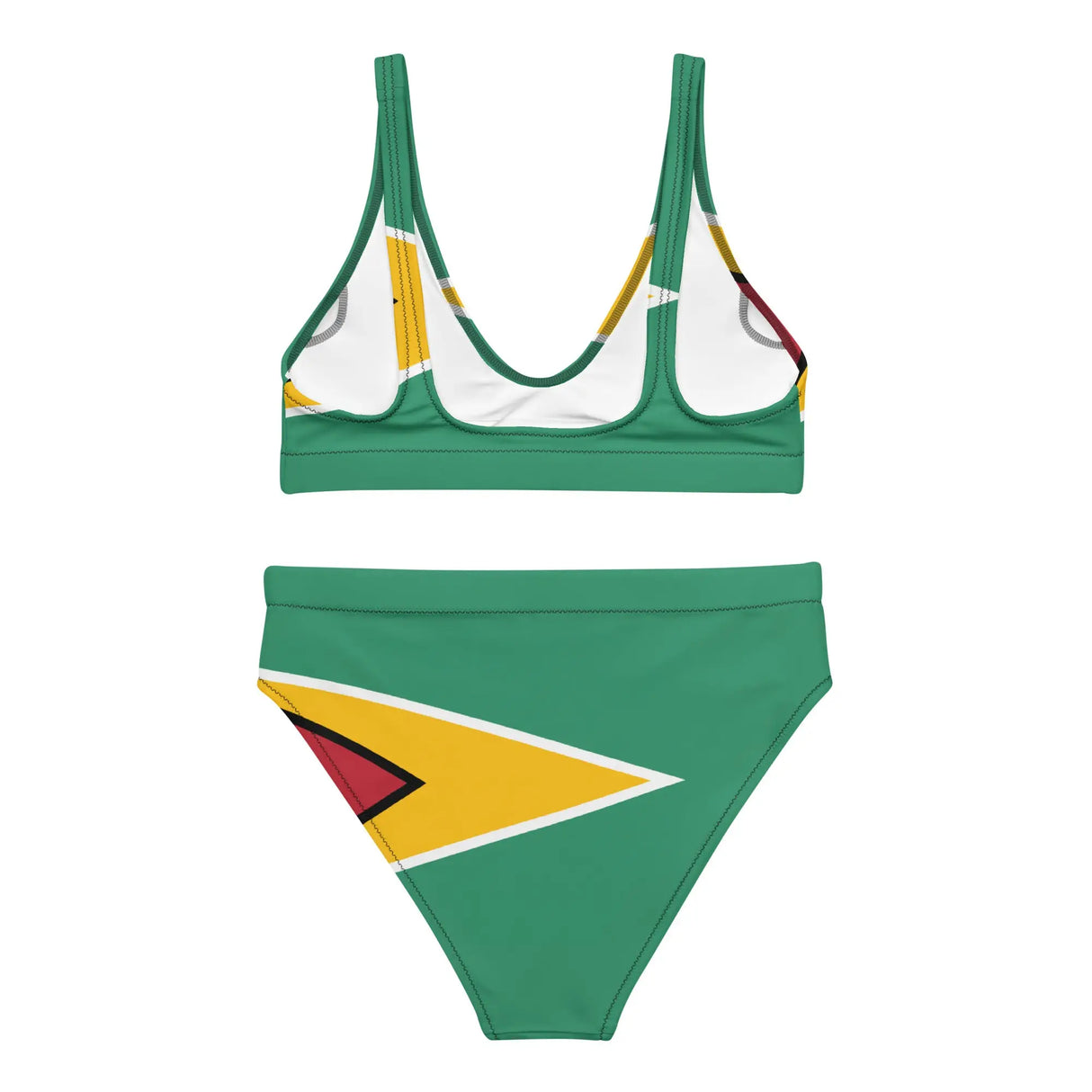 Maillot de bain femme drapeau guyana polyester recyclé