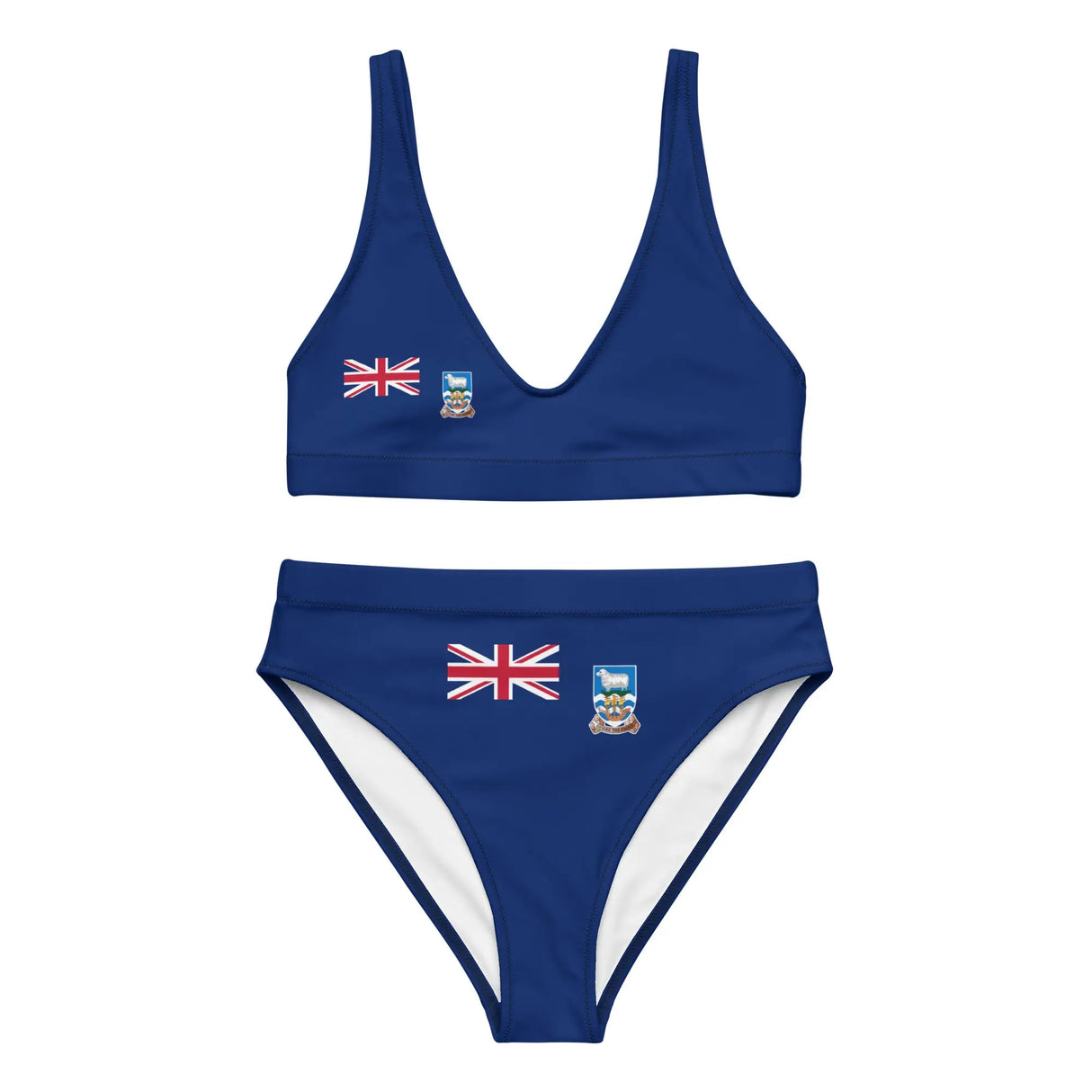 Maillot de bain femme drapeau îles malouines polyester recyclé