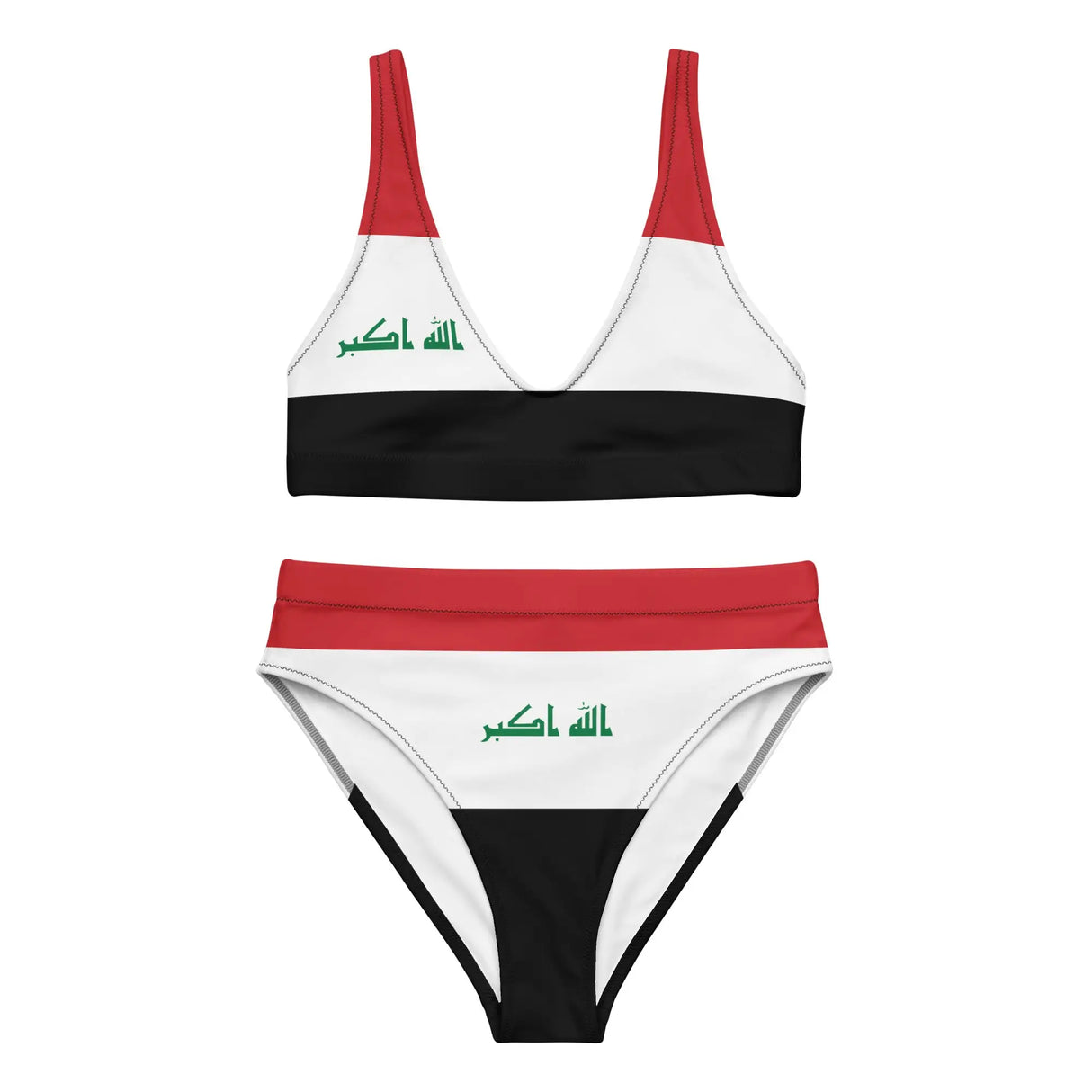 Maillot de bain femme drapeau irak polyester recyclé