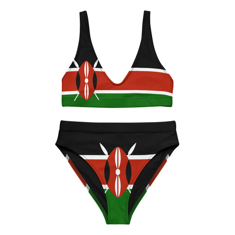 Maillot de bain femme drapeau kenya polyester recyclé