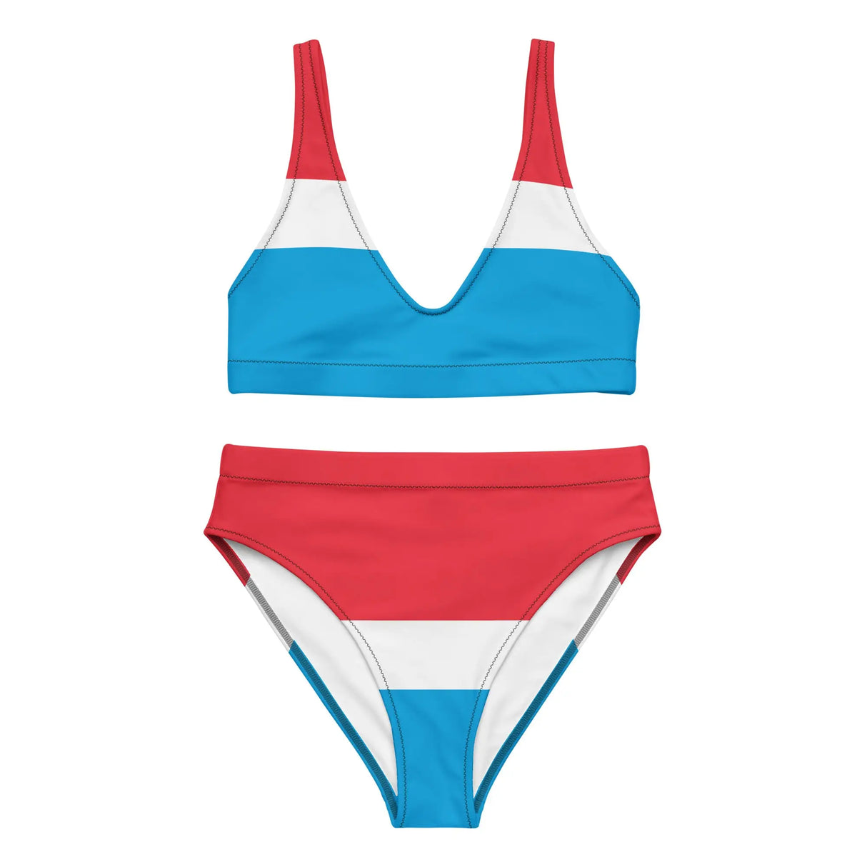 Maillot de bain femme drapeau luxembourg polyester recyclé
