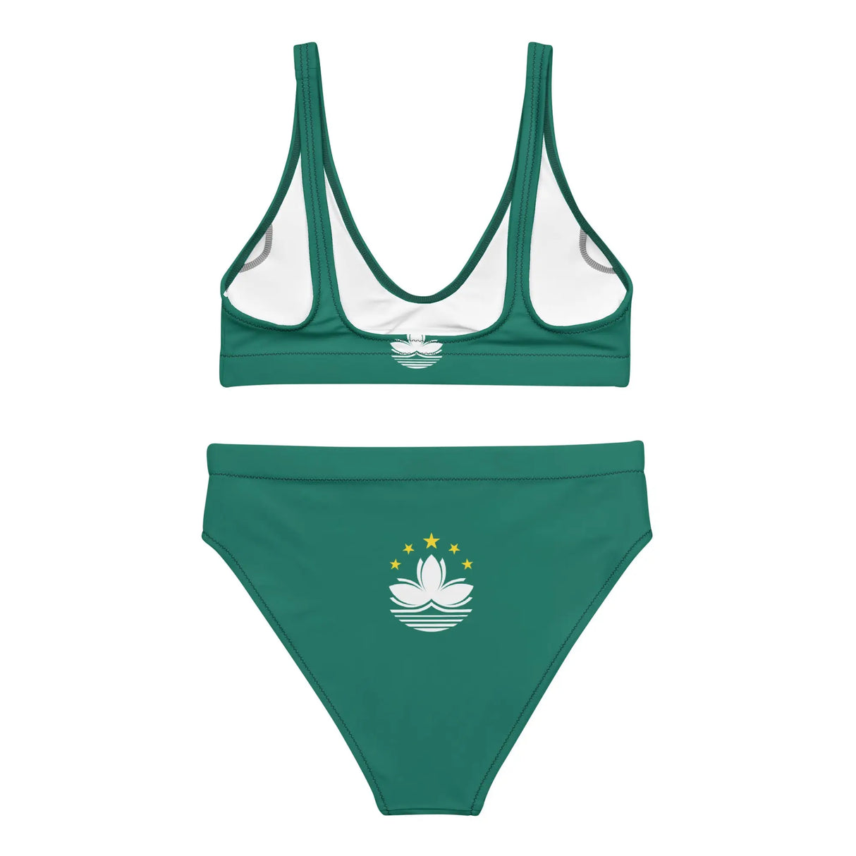 Maillot de bain femme drapeau macao polyester recyclé élégant