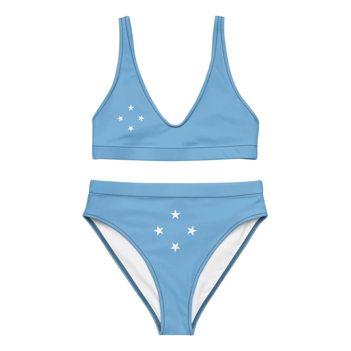 Maillot de bain femme drapeau micronésie polyester recyclé