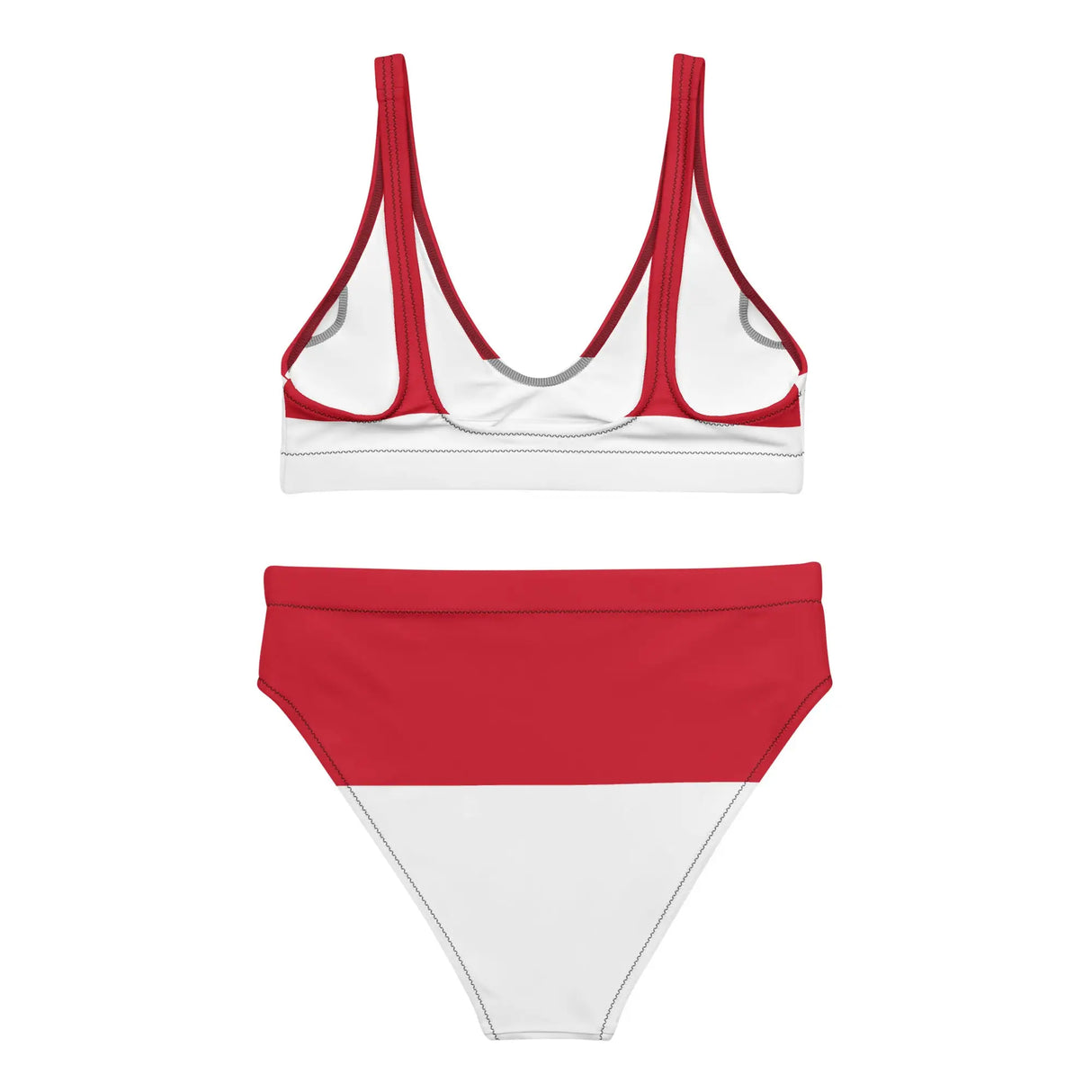 Maillot de bain femme drapeau monaco en polyester recyclé