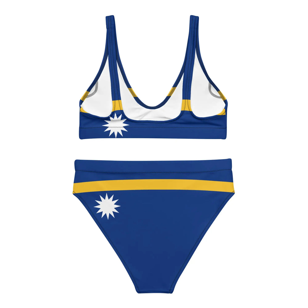 Maillot de bain femme drapeau nauru en polyester recyclé