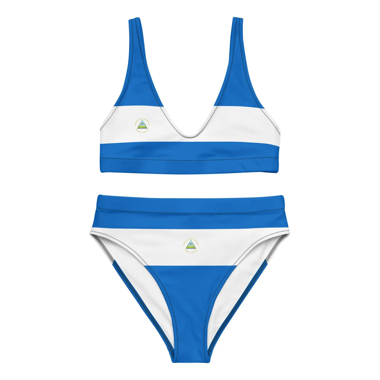 Maillot de bain femme drapeau nicaragua polyester recyclé