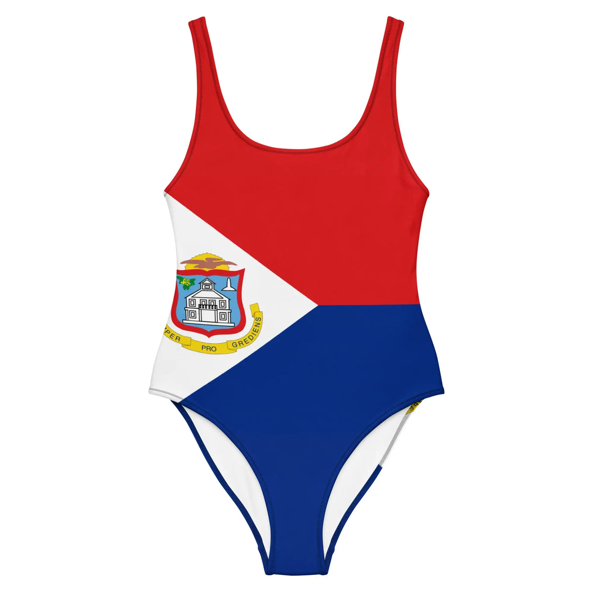 Maillot de bain femme drapeau saint-martin coupe brésilienne