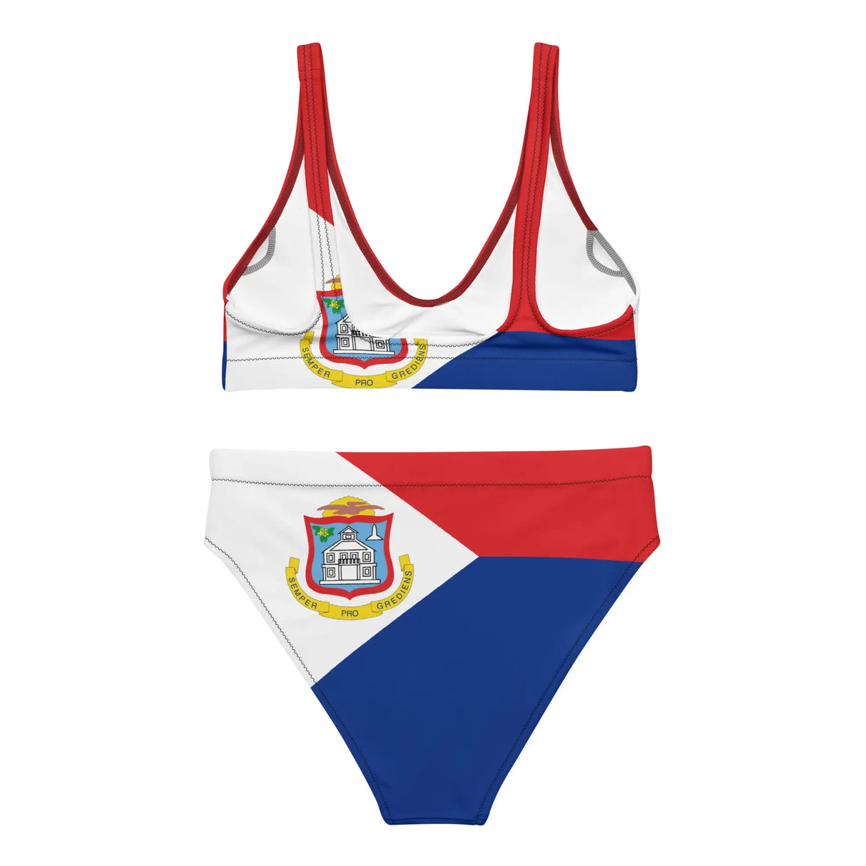 Maillot de bain femme drapeau saint-martin polyester recyclé