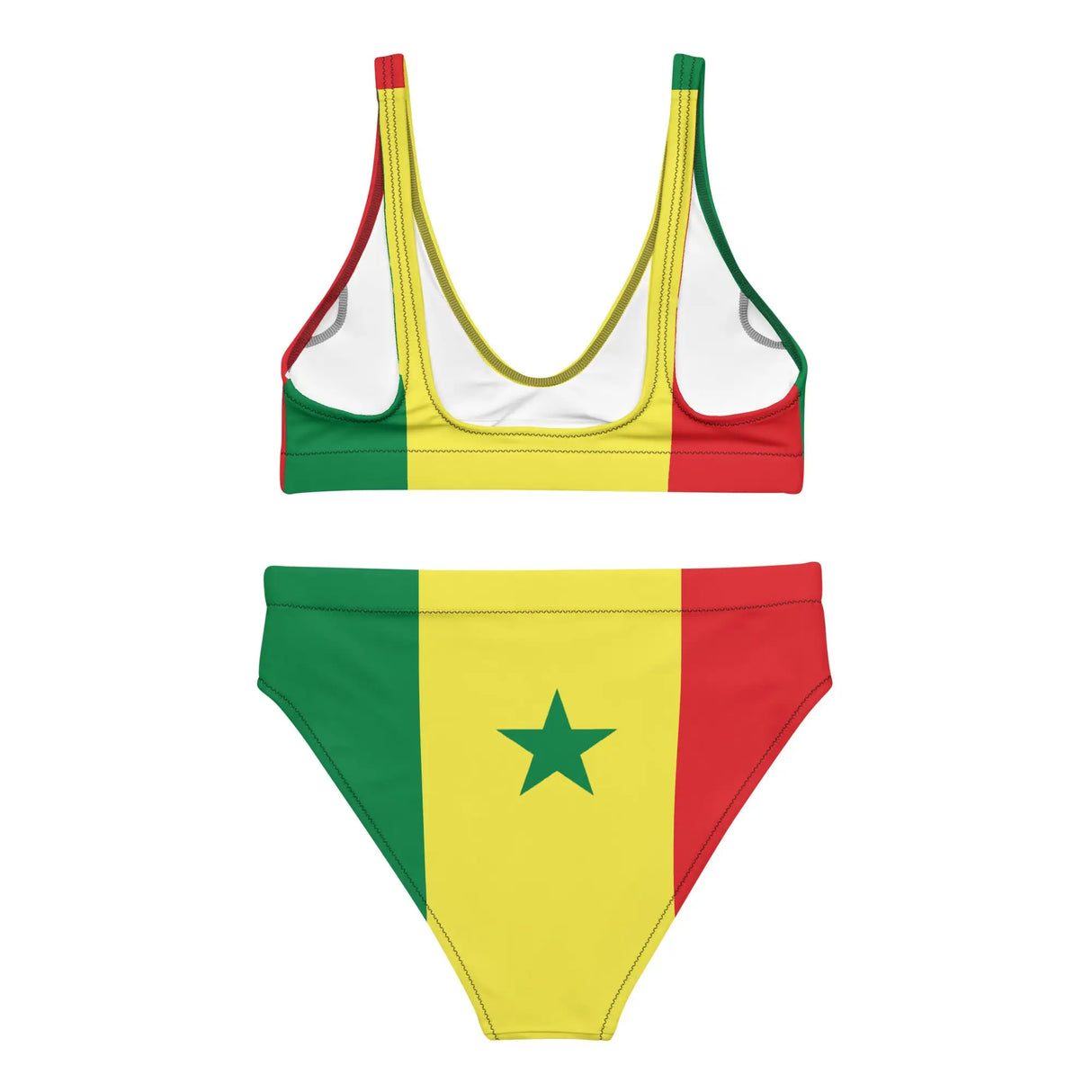 Maillot de bain femme drapeau sénégal polyester recyclé