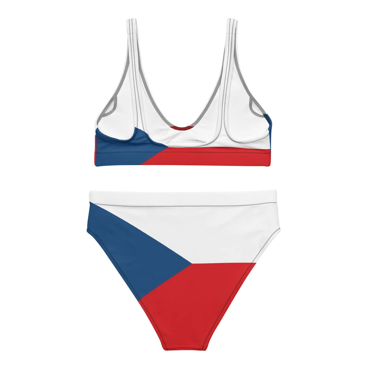 Maillot de bain femme drapeau tchéquie polyester recyclé