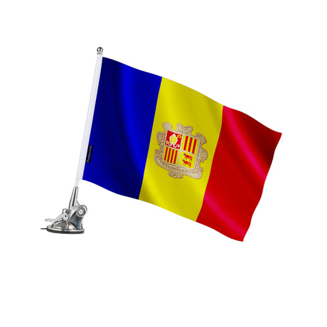 Mât à ventouse andorre polyester acier inoxydable