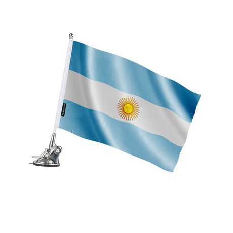 Mât à ventouse argentine en polyester acier inoxydable