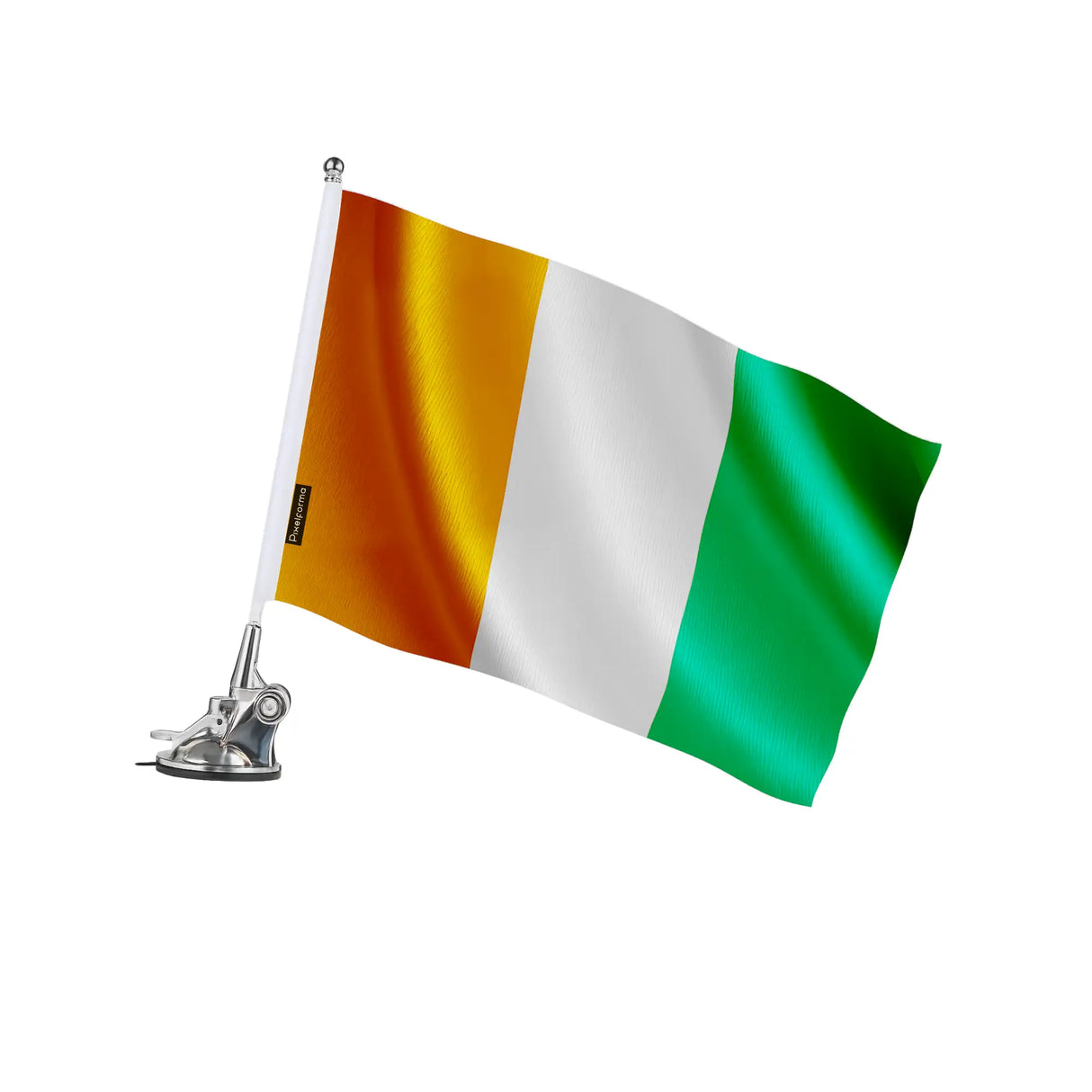 Mât à ventouse côte d’ivoire polyester acier inoxydable