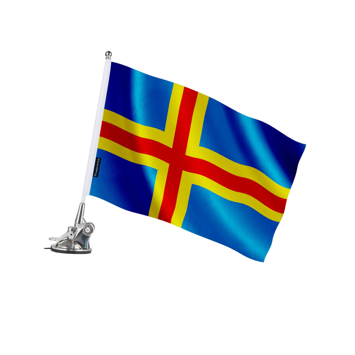 Mât à ventouse drapeau åland polyester acier inoxydable